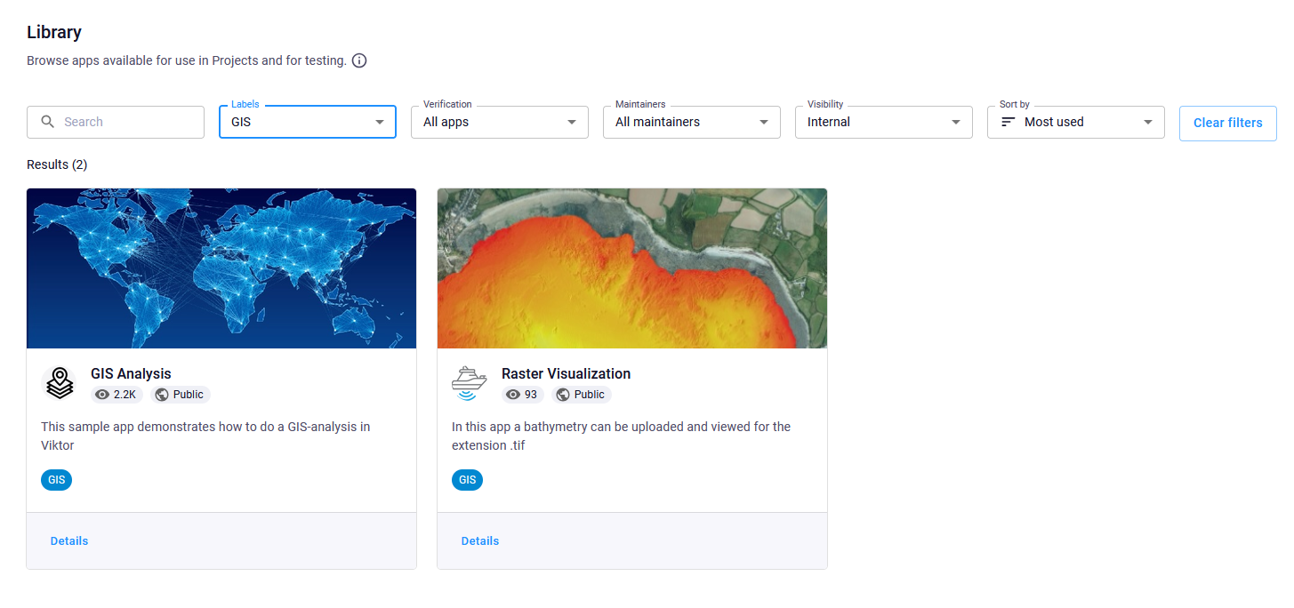 workspaces with GIS label